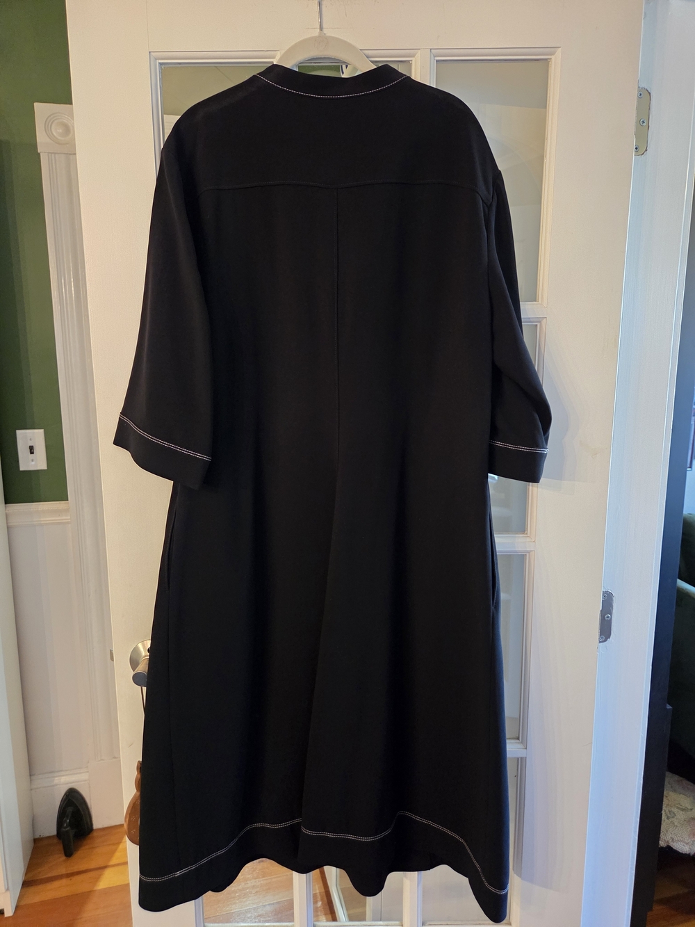 MM LaFleur Black Midi Dress with Contrast Stitching - XL - Picture 7 of 14